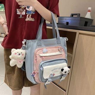 Lettering Tote Bag / Badge / Bag Charm / Set