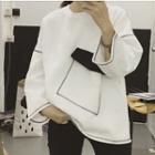 Contrast Stitching Pullover