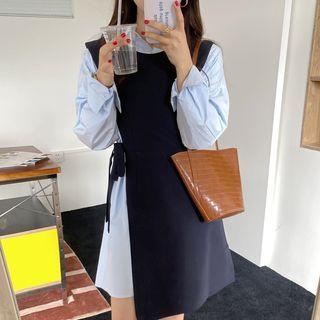 Long-sleeve Shirt Dress / Sleeveless Dress