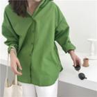 Plain Shirt Green - One Size