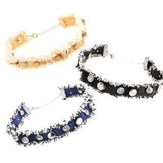 Studded Fringed Choker