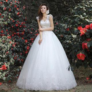 Diamante Sleeveless Wedding Ball Gown