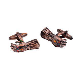 Fashionable Red Copper Infinite Gloves Cufflinks Red - One Size