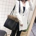 Faux-fur Trim Shoulder Bag