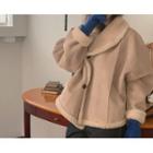 Two-way Oversize Faux-shearling Jacket (beige) One Size