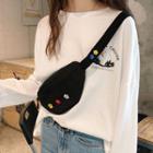 Canvas Embroidered Sling Bag