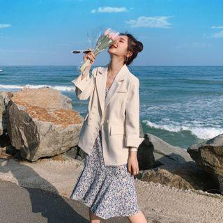 Set : Blazer + Floral Dress