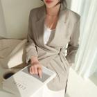 Line Blend Surplice-wrap Blazer