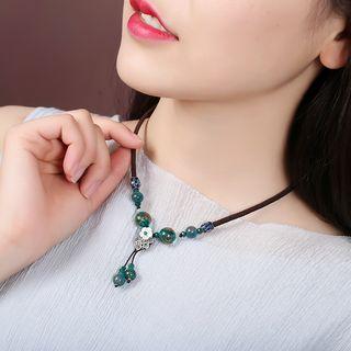 Lapis Floral Pendant Necklace