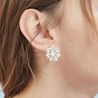 925 Silver Plating Flower Stud Earring As Shown In Figure - One Size