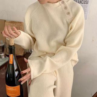 Set: Ribbed Sweatpants + Knit Pants