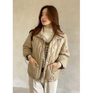 Drawstring Quilted Duck-down Jacket