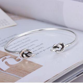 Knot Open Bangle Silver - One Size