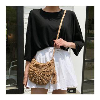 Linen Blend A-line Skort