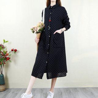 Cross Pattern Shirtdress