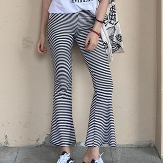 Striped Boot Cut Pants
