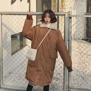 Collared Double-breasted Padded Coat