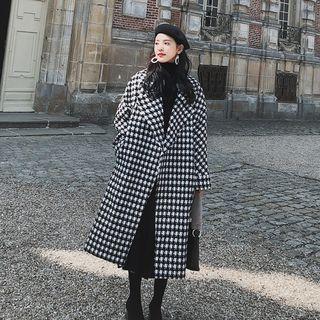 Long Houndstooth Coat