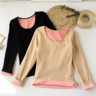 Collared Color Block Knit Top