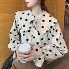 Dotted Corduroy Blouse