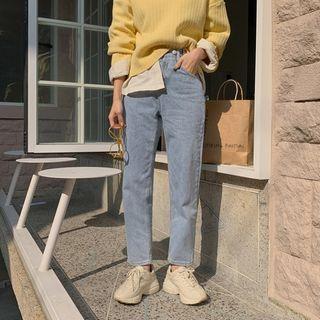 Tab-waist Cotton / Denim Baggy Pants