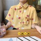 Short Sleeve Flower Print Shirt