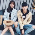 Couple Matching Embroidery Button Jacket