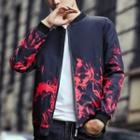 Flame Print Zip Jacket