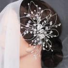 Wedding Faux Crystal Flower Hair Clip As Shown In Figure - One Size