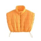 Mock-neck Quilted Zip Cropped Vest