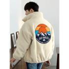 Appliqu  Oversized Sherpa-fleece Jacket