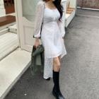 Asymmetric-overlay Lace Minidress White - One Size