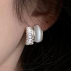 Rhinestone Glaze Alloy Earring