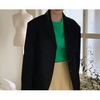 Single-breasted Multi-pocket Blazer (black) One Size