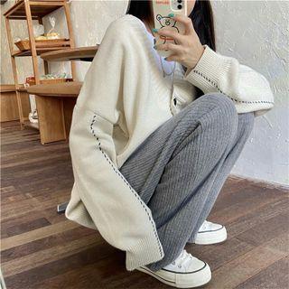 Plain Ribbed Pants