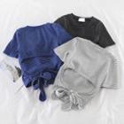 Striped Tie-back T-shirt