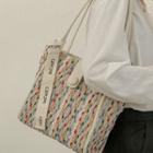 Color Block Tote Bag Red & Yellow & Green - One Size