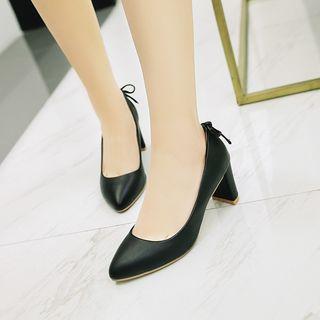 Bow Almond Toe Pumps