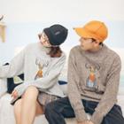 Couple Matching Deer Embroidered Sweater