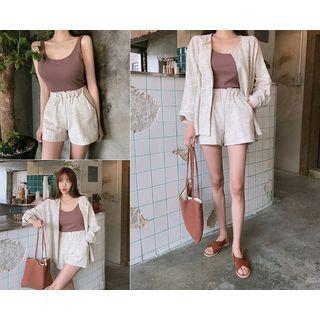 Elastic-waisted Patterned Shorts