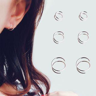 Sterling Silver Coil Earrings