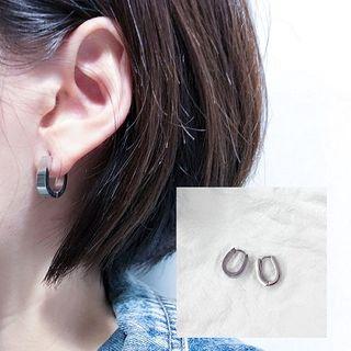 Oval Mini Hoop Earring