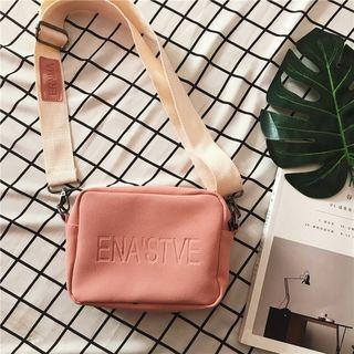 Plain Lettering Crossbody Bag