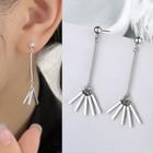 Bar Alloy Fringed Earring 1 Pair - Silver - One Size