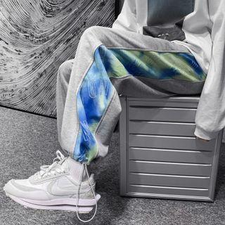 Tie-dye Print Panel Sweatpants
