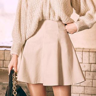 Paneled Mini Flare Skirt