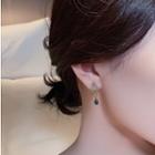 Faux Crystal Alloy Cross Dangle Earring 1 Pair - As Shown In Figure - One Size