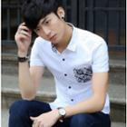 Print Pocket Short-sleeve Shirt
