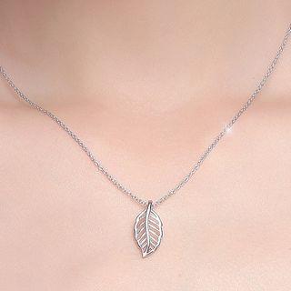 S925 Silver Leaf Necklace