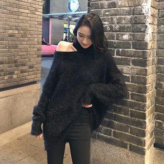 Set: Glitter Sweater + Infinity Scarf